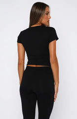 Offstage Fitted Baby Tee Monochrome