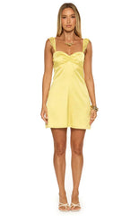 Raph Yellow Party Mini Dress