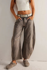 Mid-Rise Baggy Ballon Jeans