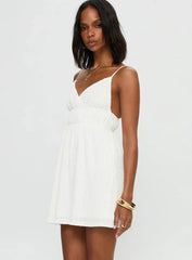 All Too Well Mini Dress White