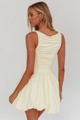 Dalayla Sleeveless Balloon Skirt Mini Dress Butter