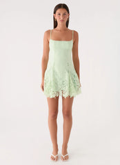 Florine Mini Dress - Pistachio