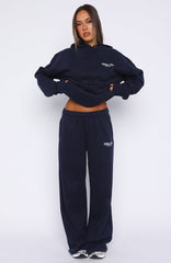 Verano Sixteen Lilia Wide Leg Sweatpants Navy