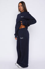 Verano Sixteen Lilia Wide Leg Sweatpants Navy