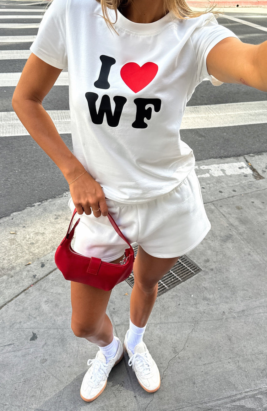 11th Street City Of Dreams Relaxed Baby Tee Frosting