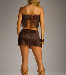 Wild West Cowgirl Fringe Mini Skort
