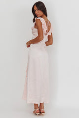 Zerai Ruffle Trimmed Maxi Dress Pink