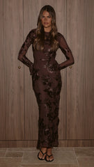 Lottie Maxi Dress - Chocolate