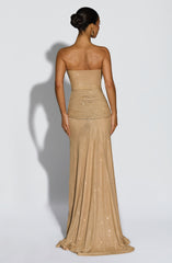 Paula Maxi Dress - Gold Sparkle