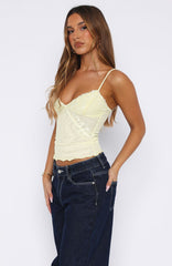 Sweet Sensation Cami Top Lemon