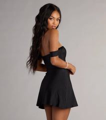 Effortless Charm Off-The-Shoulder Mini Dress