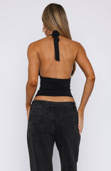 Girl's Weekend Halter Top Black